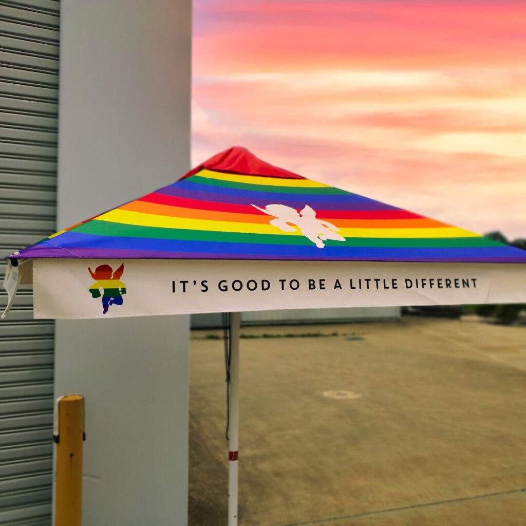 Rainbow Sunset Market Umbrella