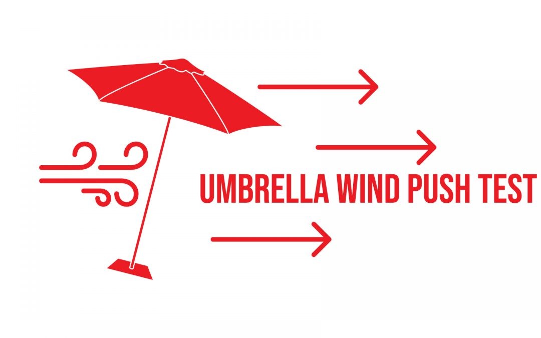 Market Umbrellas in Strong Winds Umbrella Wind Push Test